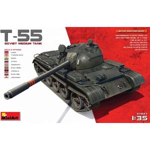 Miniart - T-55 Soviet Medium Tank (Min37027) - modelbouwsets, hobbybouwspeelgoed voor kinderen, modelverf en accessoires