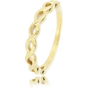 My Bendel - Gewoven gouden aanschuifring - Speelse gewoven gouden ring - Met luxe cadeauverpakking