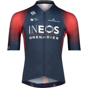 BIORACER Fietsshirt Heren Korte Mouw - Officiële Fietskledij 'INEOS Grenadiers' - Blauw - Maat XS - Fietskleding Heren
