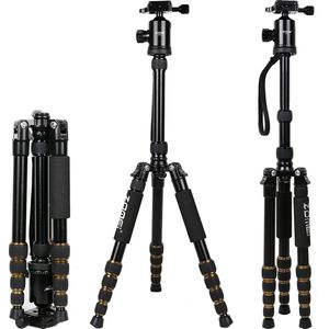 Zomei Z669 Professioneel Lichtgewicht DSLR Camerastatief - Universeel Fotostatief voor Fotografie – Aluminium Tripod Monopod - Zwart 152CM