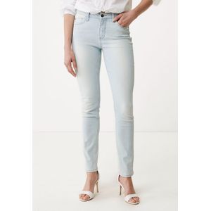 JENNA Mid Waist/ Slim Leg Jeans Dames - Blauw - Maat 26/30