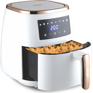 Dsp Airfryer - Hetelucht friteuse - 5.5 liter - 80 tot 200C - 1500 watt - Wit