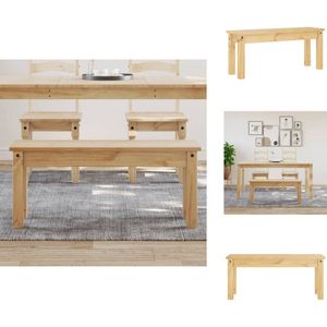 vidaXL Eetkamerbank - Eetkamerbanken - Eetkamerbankje - Eettafelbank - Eetkamerbank Panama 105x30x45 cm massief grenenhout