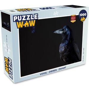 Puzzel Vogel - Dieren - Zwart - Legpuzzel - Puzzel 1000 stukjes volwassenen