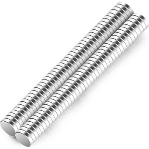 Neodymium Mini Magneten - Set van 50 Stuks - Krachtige Magnetische Koelkastmagneten - Voor Magneetbord en Whiteboard - Zilverkleurig