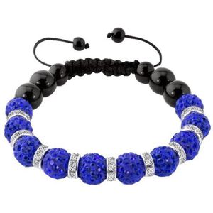 Fako Bijoux® - Armband - Disco Dots - Ring - Blauw