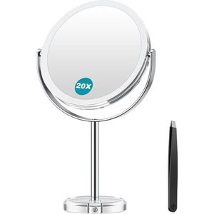 Equivera Vergrootspiegel - Vergrootspiegel met Verlichting - Vergroot Spiegel - Make Up Spiegel - Makeup Spiegel - Scheerspiegel - Must have voor in huis!