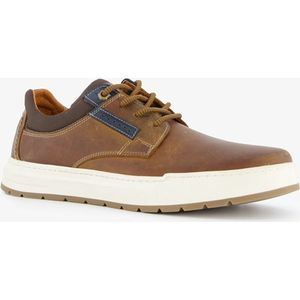 Hush Puppies leren heren veterschoenen cognac - Maat 45 - Uitneembare zool