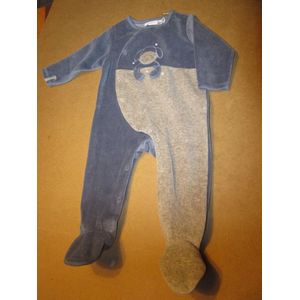 pyjama noukie's 6 maand 68cm jongen blauw met grijst