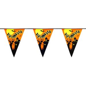 Kunststof Halloween vlaggenlijn 3.6 meter - Thema feest vlaggetjes