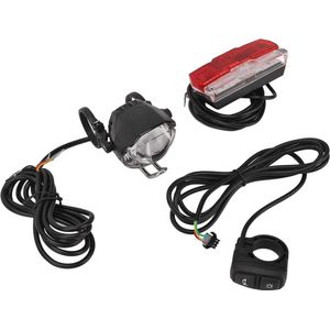 Need content in html - USB oplaadbare fietslampset - 24V 36V 48V - elektrische fiets - voor- en achterlichtset - fietsverlichting - koplamp en achterlicht - met claxonset .
