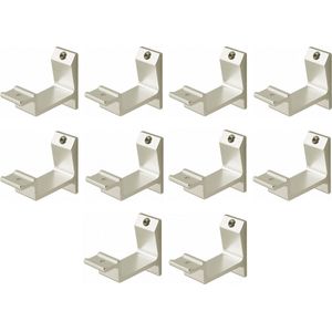 Hermeta leuninghouder 3540-02 - Nieuw Zilver - Aluminium - Opschroef - Hol zadel - 10 stuks