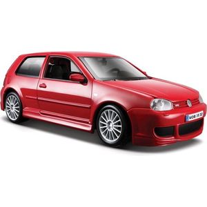 Modelauto Volkswagen Golf 4de generatie R32 rood 1:24 - speelgoed auto schaalmodel