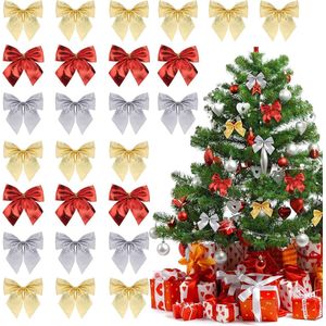 Sumind Rode strikken, kerstversiering, lint strik voor kerstboom, kerstkrans, geschenkdecoratie (36 stuks, maat S/M/L