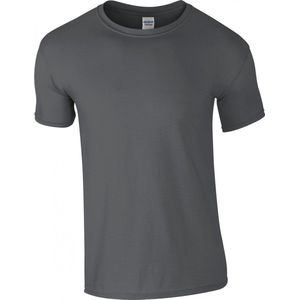 T-shirt met ronde hals 'Softstyle® Ring Spun' Gildan Charcoal Grijs - 4XL