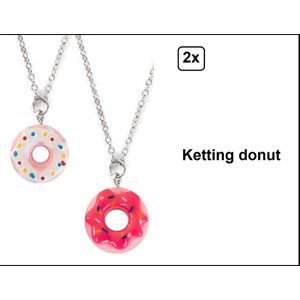 2x Ketting donut - Bakken donuts festival fun thema feest party carnaval optocht