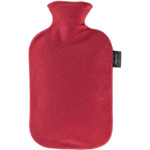 Warmwaterkruik met Fleece Overtrek - 2 Liter - Cranberry