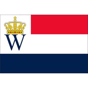 200 jaar Koninkrijk vlag vlaggen 150x225cm Oud Hollands Blauw