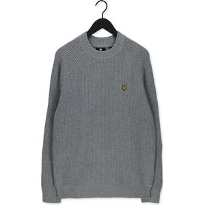 Lyle & Scott Shaker Stitch Mock Neck Jumper Truien & Vesten Heren - Sweater - Hoodie - Vest- Grijs - Maat S