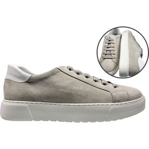 Stravers – Luxe Suede Sneakers licht grijs Maat 37 Heren Kleine Maten Sneakers