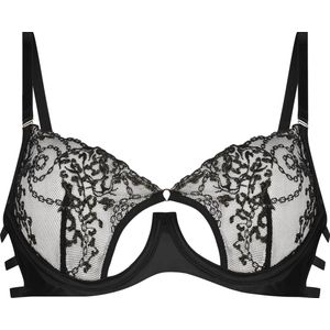 Hunkemöller Dames Lingerie Niet-voorgevormde beugel bh Felicia - Zwart - maat D70