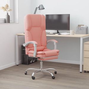 vidaXL Kantoorstoel massage verstelbaar kunstleer roze - Massage Bureaustoel - Massage Bureaustoelen - Massage Stoel - Elektrische Bureaustoel
