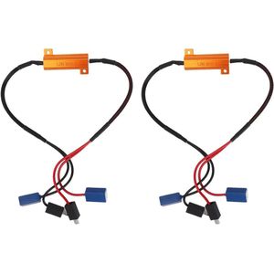 2 STUKS 50W 8 ""H1 LED-lampdecodering Fouteliminatie Elimineren Led-koplampen Foutcodes Belastingsweerstanden Conversiekits