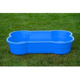 DogsLand hondenzwembad in botvorm – 120 cm, blauw, voor grote en kleine honden, bijt- en krabbestendig, UV-bestendig, 100% Made in Germany