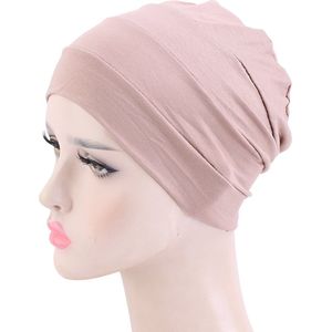Tulband - Head wrap - Chemo muts – Haarband Damesmutsen - Tulband cap - Hoofddeksel – Beanie - Hoofddoek - Muts - Beige - Hijab - Slaapmuts - Hoofdwear – Haarverzorging