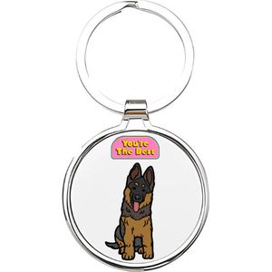 Akyol - Duitse herdershond Sleutelhanger - honden - honden liefhebbers - Herder - dieren liefhebbers - puppy - huisdieren sleutelhanger - 4 x 7,5 CM