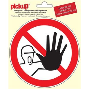 Pickup Pictogram rond diameter 15 cm - Verboden voor onbevoegden