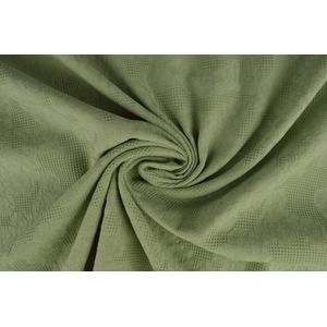 Katoen Jacquard - 150cm breed - Oud groen - 30 meter