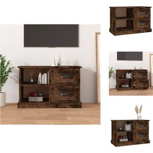 vidaXL TV-Kast - Trendy - Tv-meubel - 73 x 35.5 x 47.5 cm - Gerookt eiken+hout - Kast