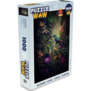 Puzzel Bloemen - Vogel - Jungle - Planten - Legpuzzel - Puzzel 1000 stukjes volwassenen