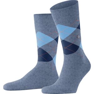 Burlington King one-size duurzaam biologisch katoen sokken heren blauw - Matt 46-50