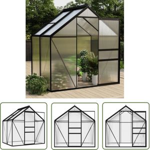 The Living Store Kweekkas - 2.47 m² - Polycarbonaat panelen - Aluminium constructie