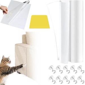 Sofa Cat Scratch Protector - Anti-kras meubelbeschermers 30cm x 3m Anti-kras meubelbeschermer voor tapijt bankdeur