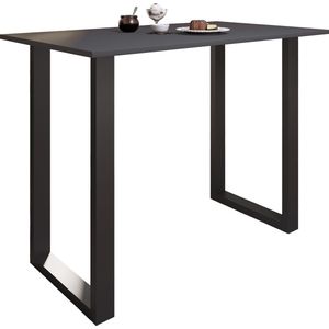 VCM Premium houten aluminium bartafel bistrotafel barbalietafel Xona 140x80 cm Premium houten aluminium bartafel bistrotafel barbalietafel Xona 140x80 cm