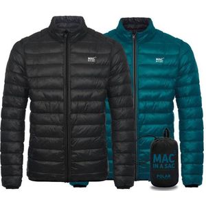 Mac in a Sac Polar Downjacket Senior Jas - Maat XL  - Vrouwen - zwart/blauw/groen