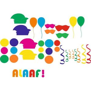 Raamsticker Carnaval diverse kleuren - Carnaval - Raamsticker - statische sticker - herbruikbaar