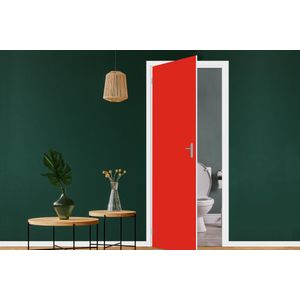 Deursticker Rood - Kleur - Effen - 80x215 cm - Deurposter