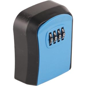 Combinatieslot met 4 cijfers voor wandmontage - Waterdichte ABS-veiligheidsopbergdoos voor 5 sleutels (blauw)