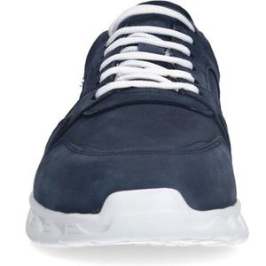 Van Lier - Heren - Blauwe nubuck sneakers - Maat 44