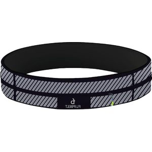 Hardloopriem voor telefoon en kleine accessoires - Oefening heuptas XL voor dames en heren - Reflecterend zwart