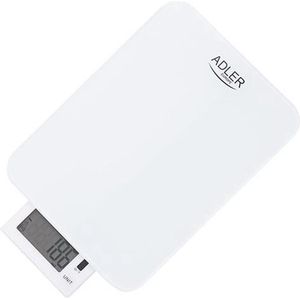 Adler AD 3167 - Keukenweegschaal - tot 10 kg - laad op via USB - WIT