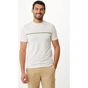 Short Sleeve T-shirt With Stripe Chest Print Mannen - Off White - Maat M