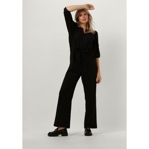 Minus Laia V-neck 3/4 Sleeve Jumpsuit Broeken Dames - Zwart - Maat 40