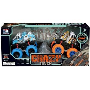 Crazy Truck 2 stuks in verpakking - DINOSAURUS Monster trucks in Luxe Giftbox