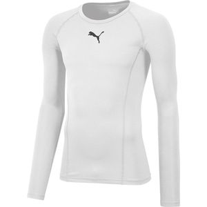 Puma Liga Baselayer Shirt Lange Mouw Kinderen - Wit | Maat: 152