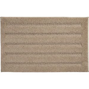 Lucy's Living Luxe Badmat TEMPO Sand Gerecycled – 50 x 80 cm – bruin - katoen - polyester - badkamer mat - badmatten - badtextiel - wonen – accessoires - exclusief